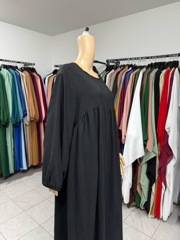Abaya-Ballonärmel schwarz