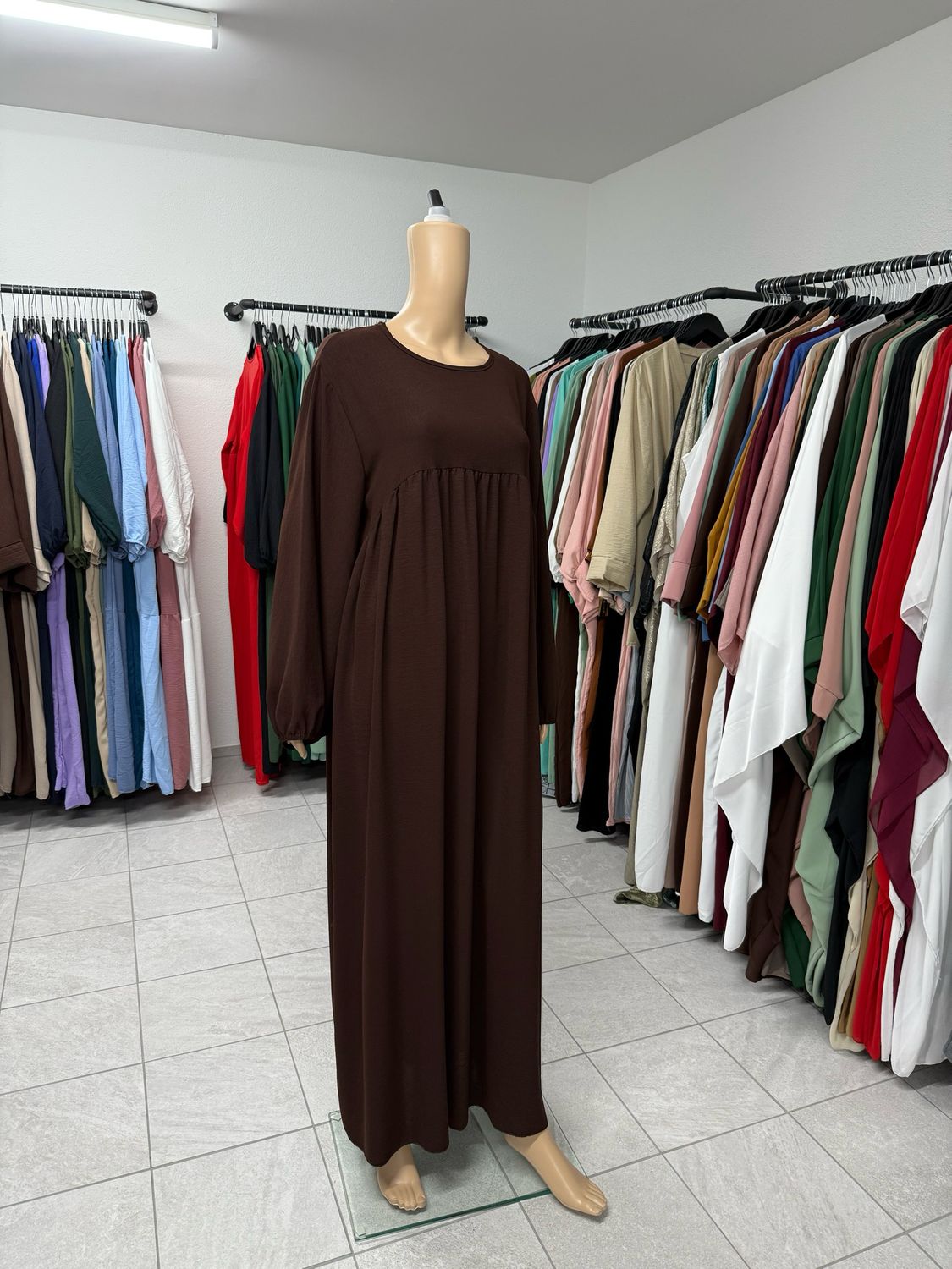 Abaya-Ballonärmel braun
