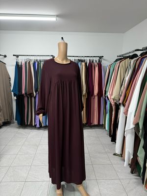 Abaya-Ballonärmel pflaume