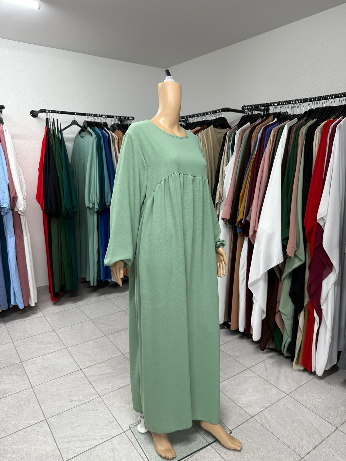 Abaya-Ballonärmel wassergrün