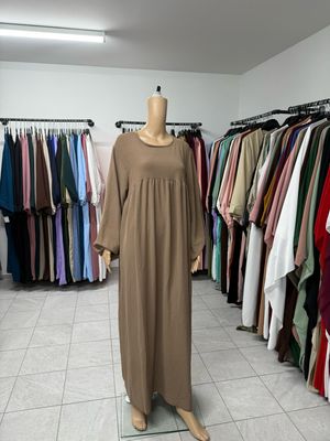 Abaya-Ballonärmel taupe