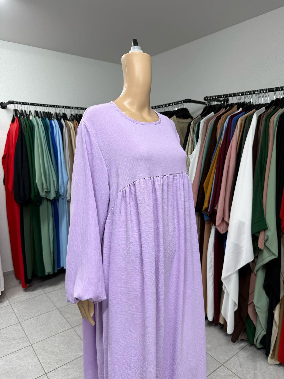 Abaya-Ballonärmel lila