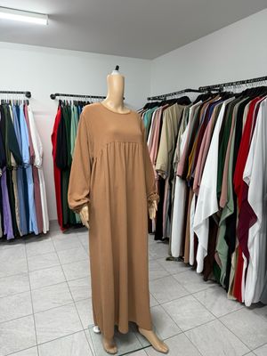 Abaya-Ballonärmel karamel