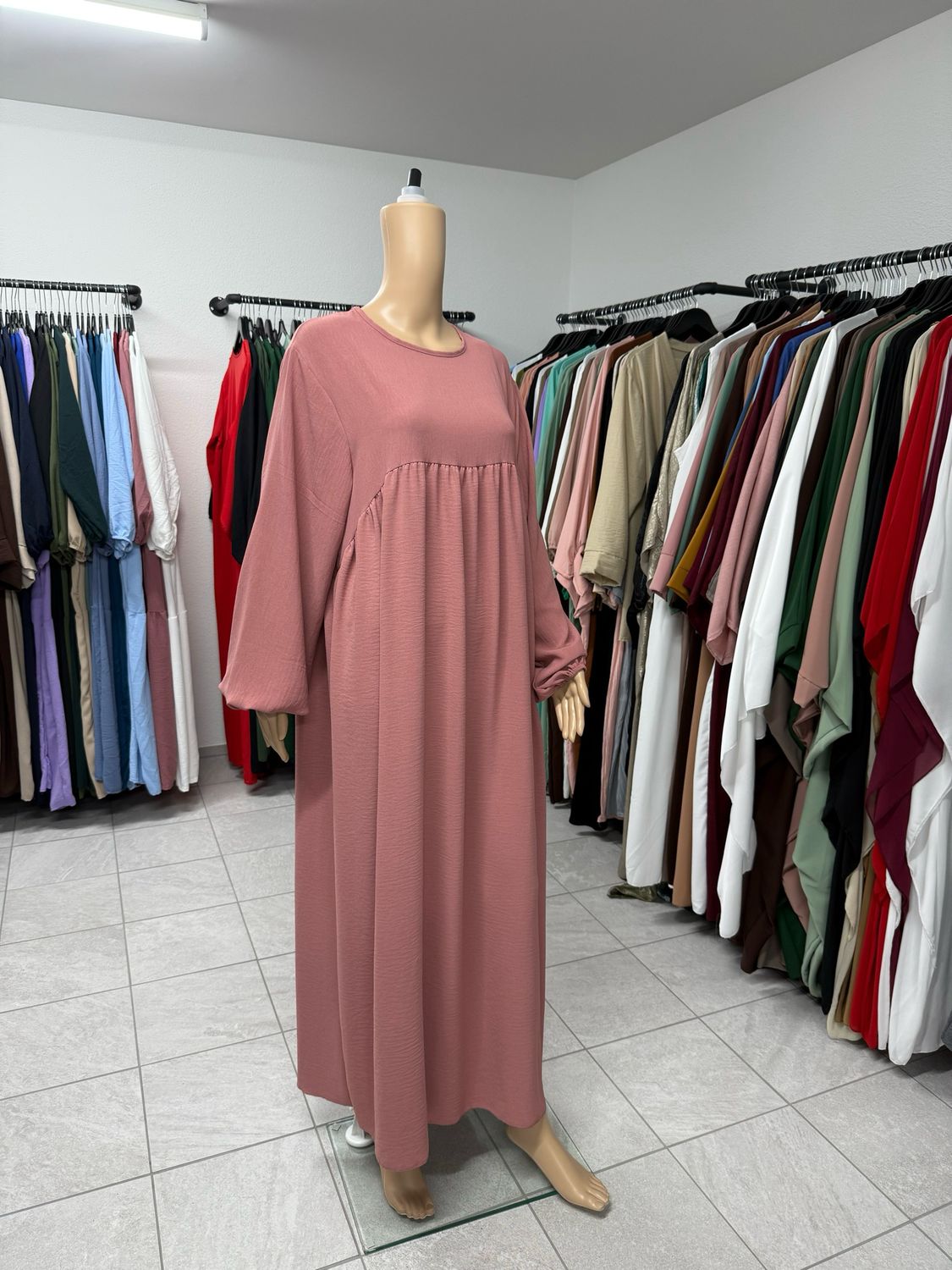 Abaya-Ballonärmel alte rosa