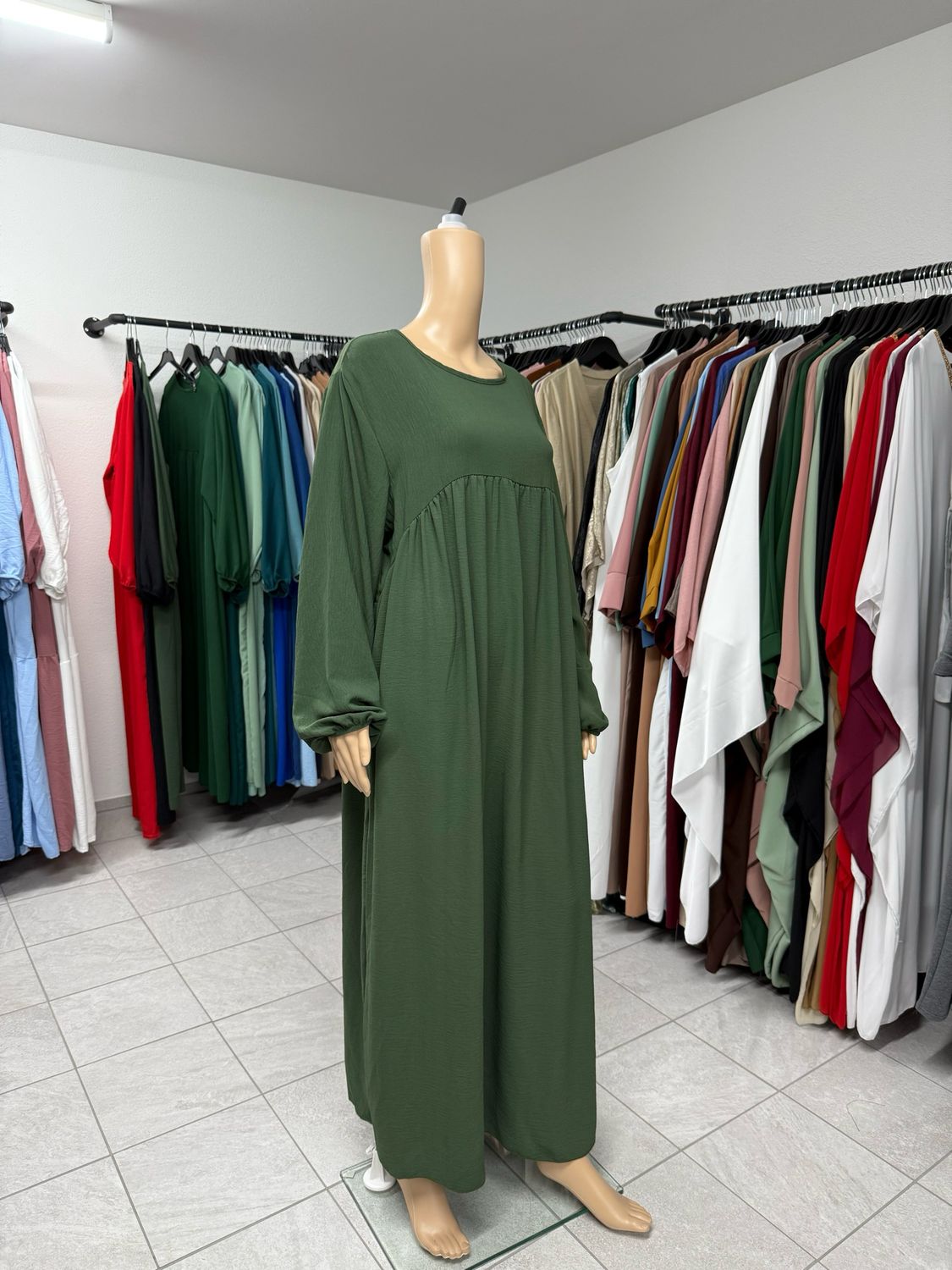 Abaya-Ballonärmel khaki