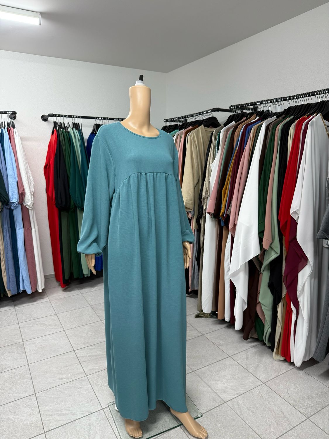 Abaya-Ballonärmel blaugrün