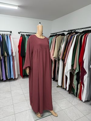 Abaya Ballonärmeli terracota