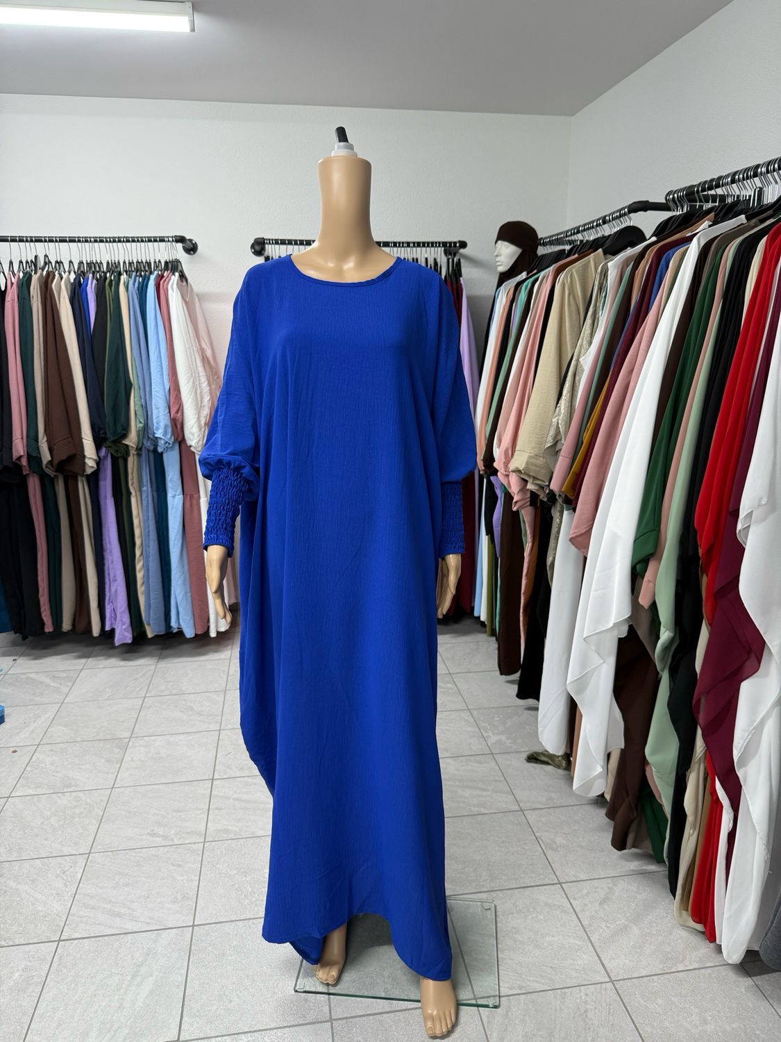 Schmetterling Abaya mit Gummiband blau