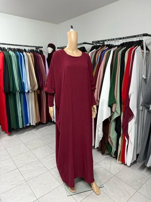 Schmetterling Abaya mit Gummiband bordeauxrot 