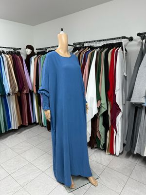 Schmetterling Abaya mit Gummiband  hellblau