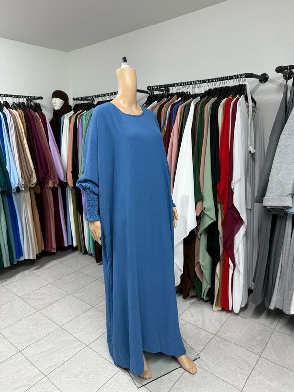 Schmetterling Abaya mit Gummiband  hellblau