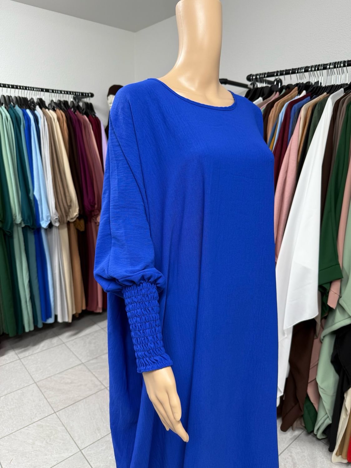 Schmetterling Abaya mit Gummiband blau