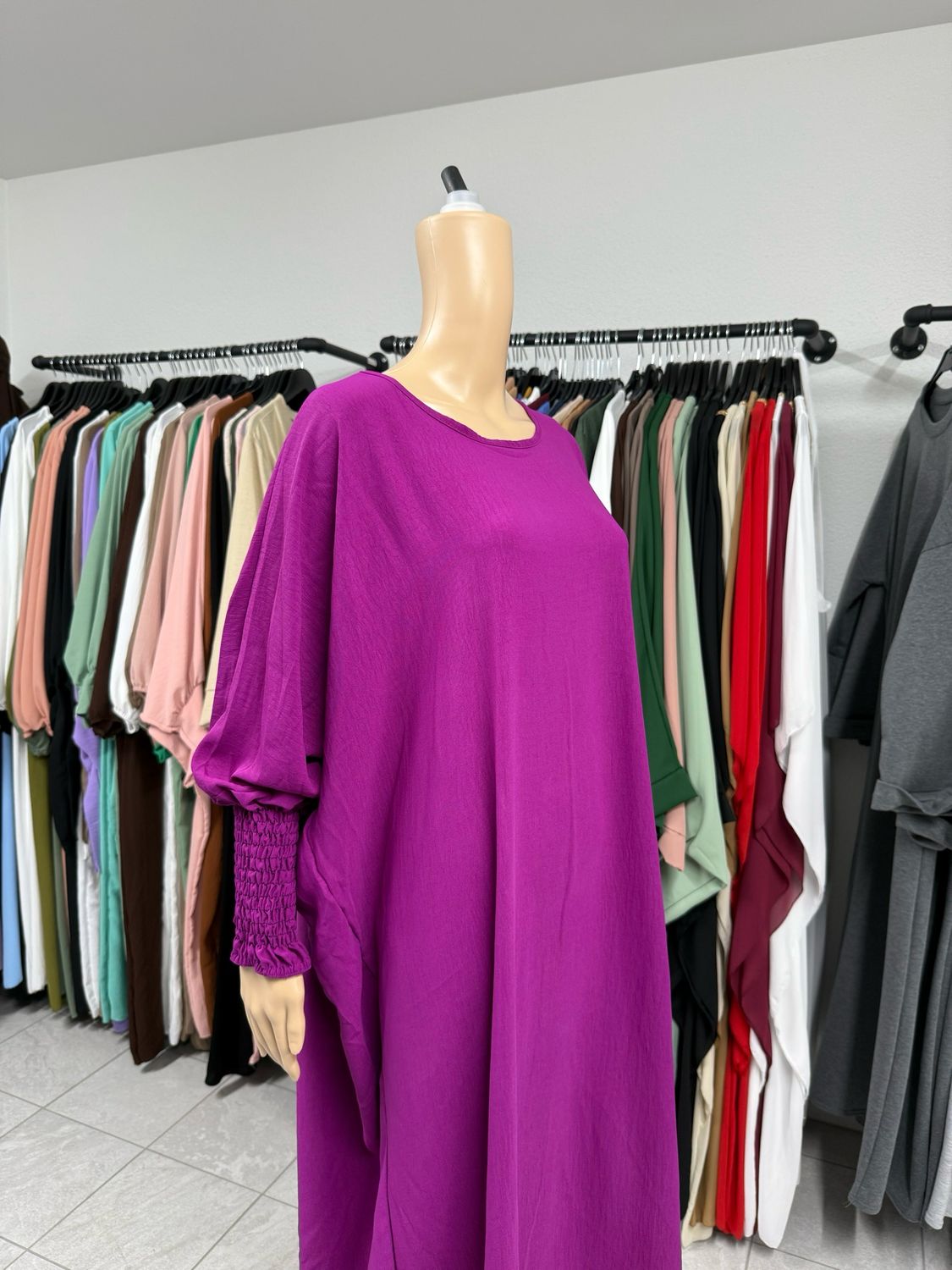 Schmetterling Abaya mit Gummiband violet