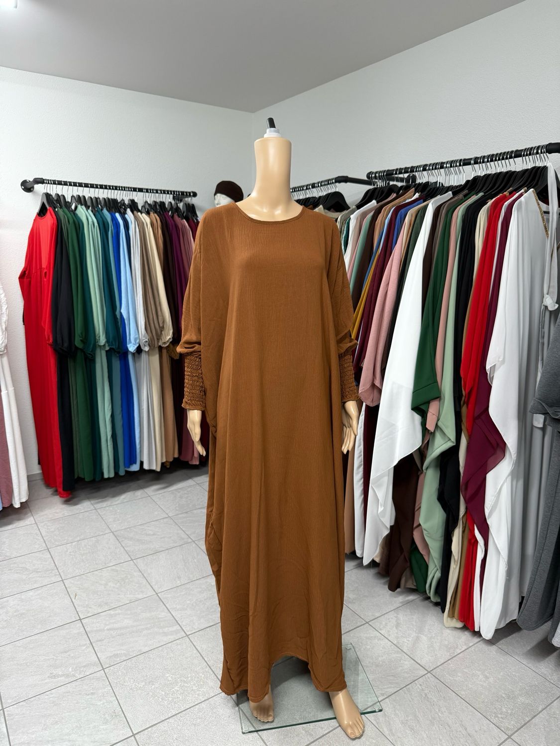 Schmetterling Abaya mit Gummiband braun