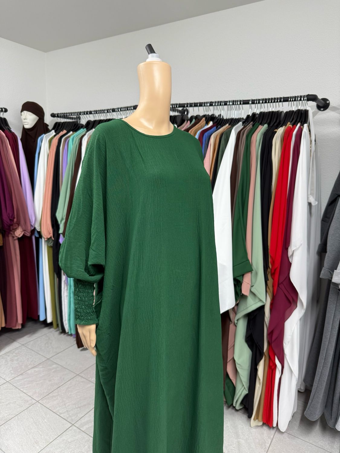 Schmetterling Abaya mit Gummiband grün
