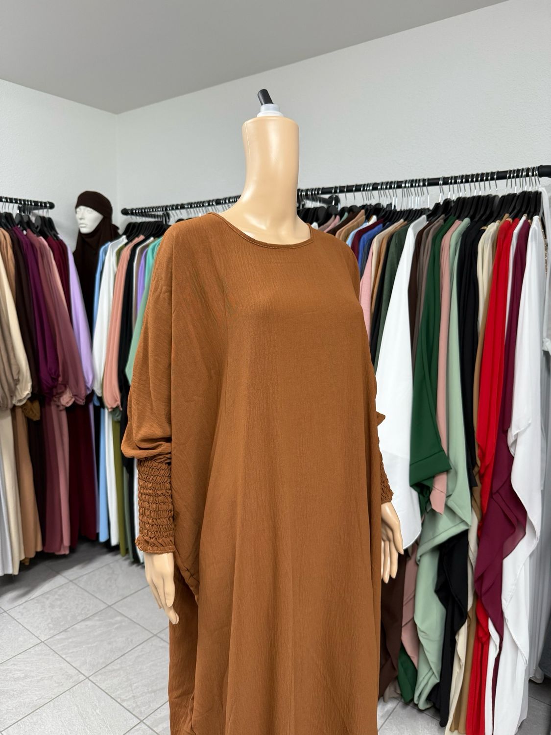 Schmetterling Abaya mit Gummiband braun
