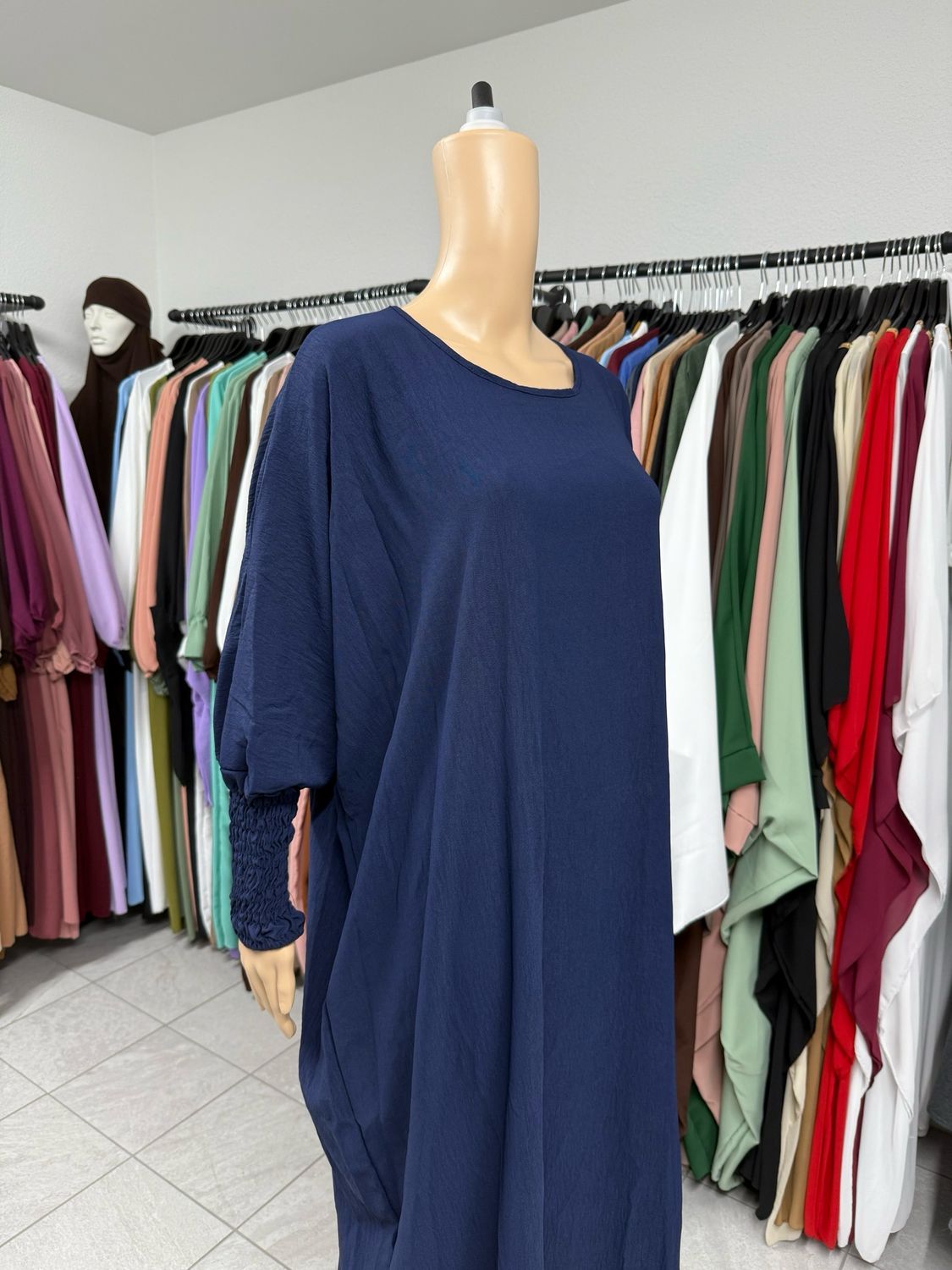 Schmetterling Abaya mit Gummiband dunkleblau