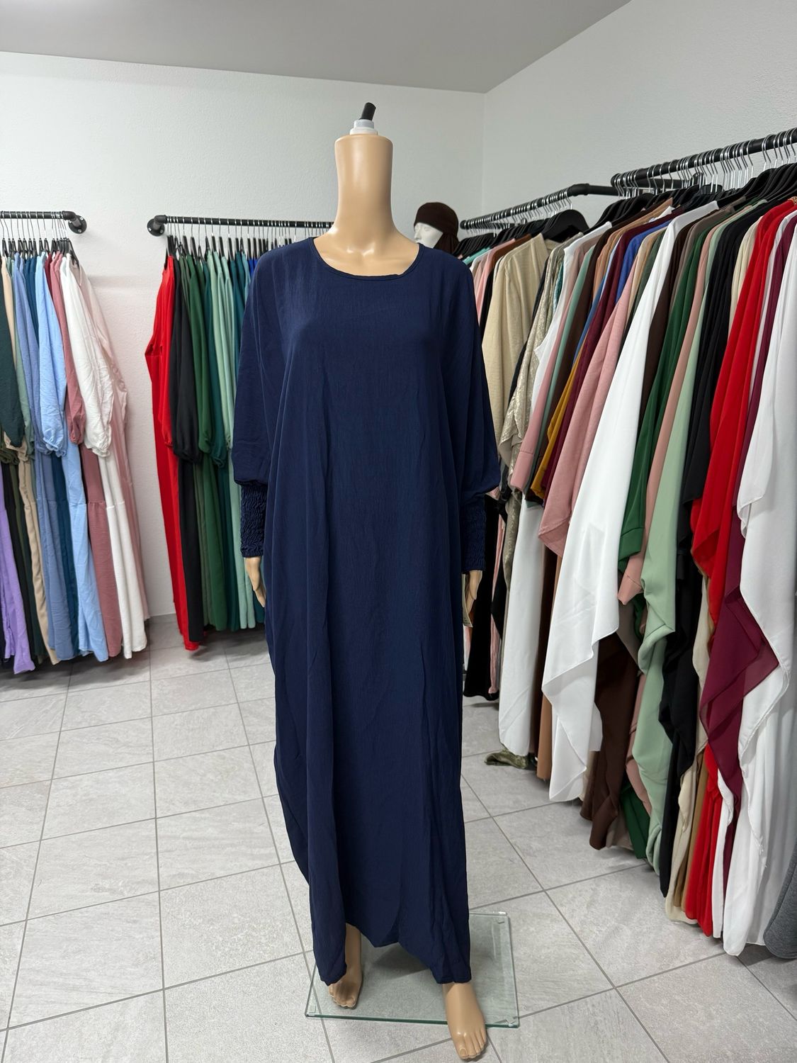 Schmetterling Abaya mit Gummiband dunkleblau