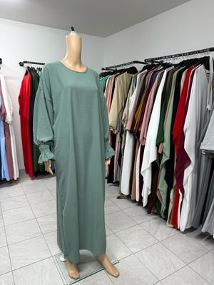 Abaya mit Gummiband turkis