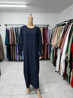 Abaya mit Gummiband dunkleblau 