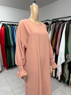Abaya mit Gummiband nude