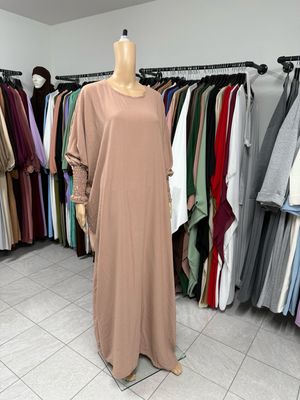 Schmetterling Abaya mit Gummiband nude