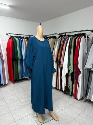 Abaya mit Gummiband enteblau