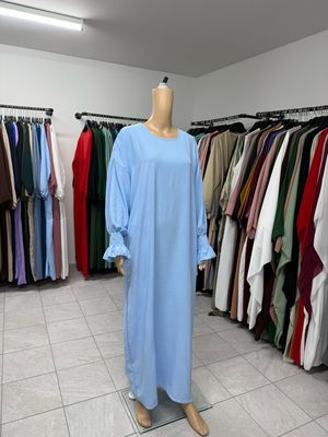 Abaya mit Gummiband babyblue