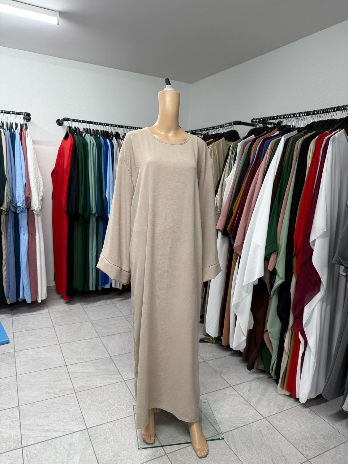 Abaya Kimonoärmeli beige