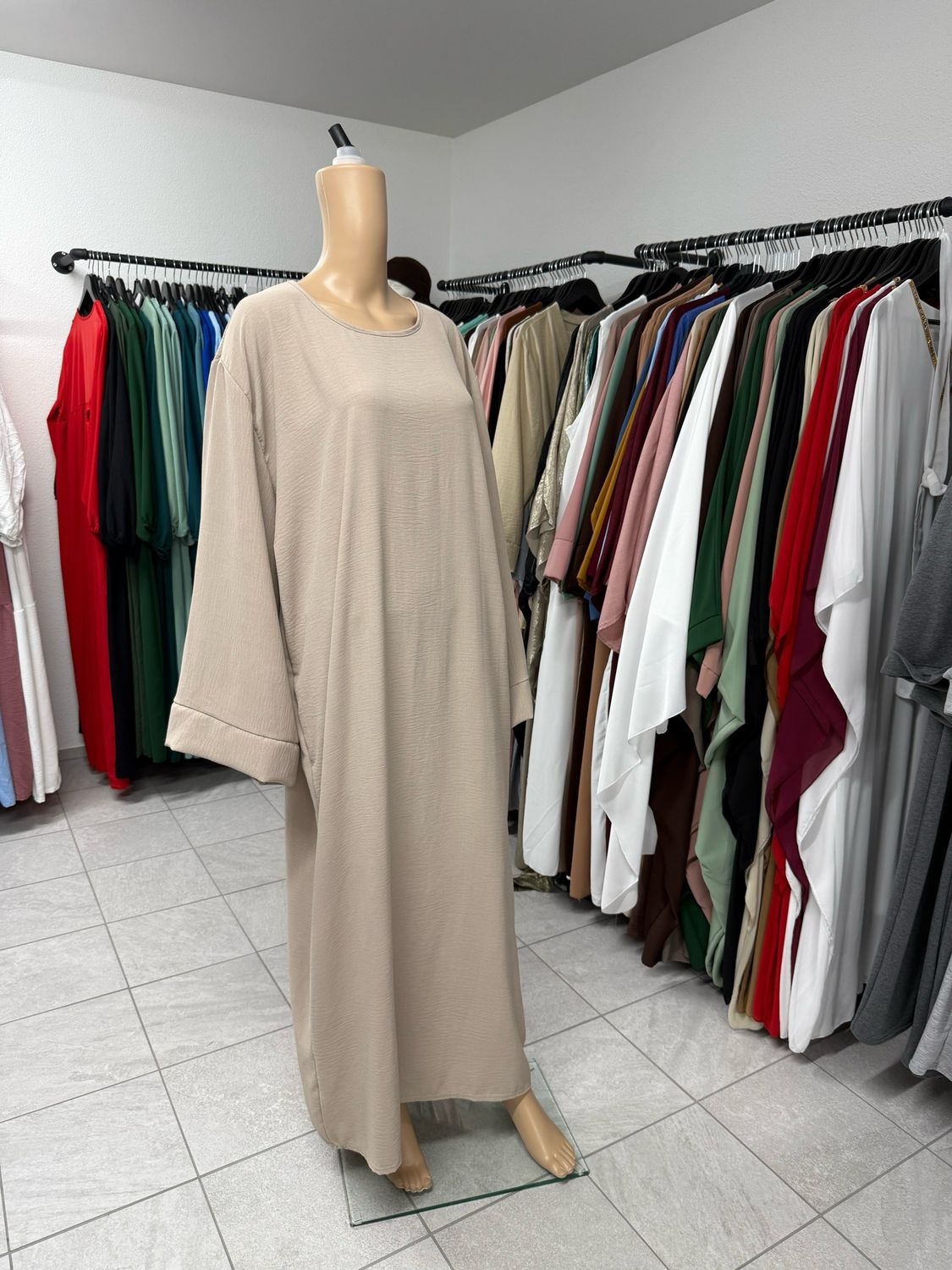 Abaya Kimonoärmeli beige