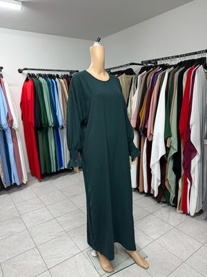 Abaya mit Gummiband grün