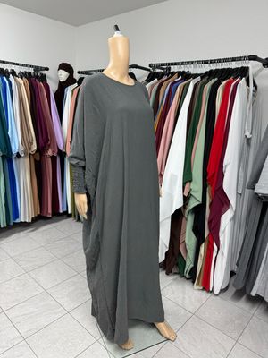 Schmetterling Abaya  mit gummiband dunklegrau