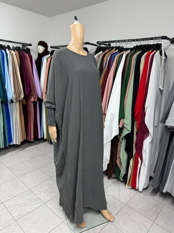 Schmetterling Abaya  mit gummiband dunklegrau