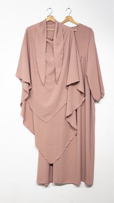 Set Abaya Khimar alte rosa