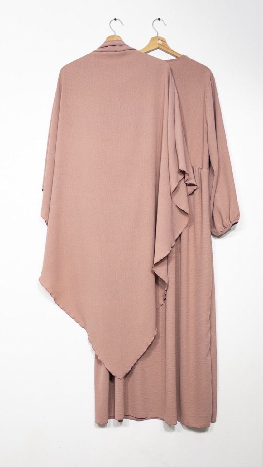 Set Abaya Khimar alte rosa