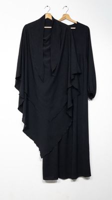 Set Abaya Khimar schwarz