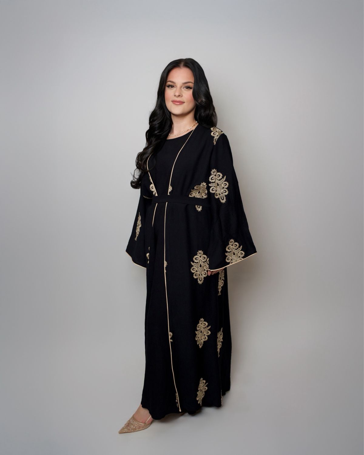 Dreiteiler Abaya mit muster
