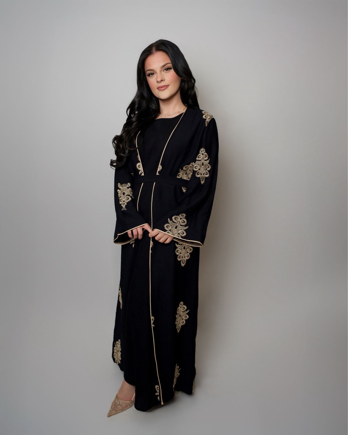 Dreiteiler Abaya mit muster