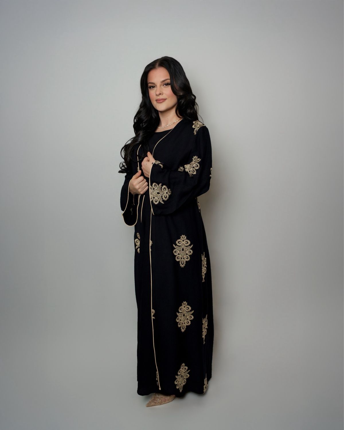 Dreiteiler Abaya mit muster