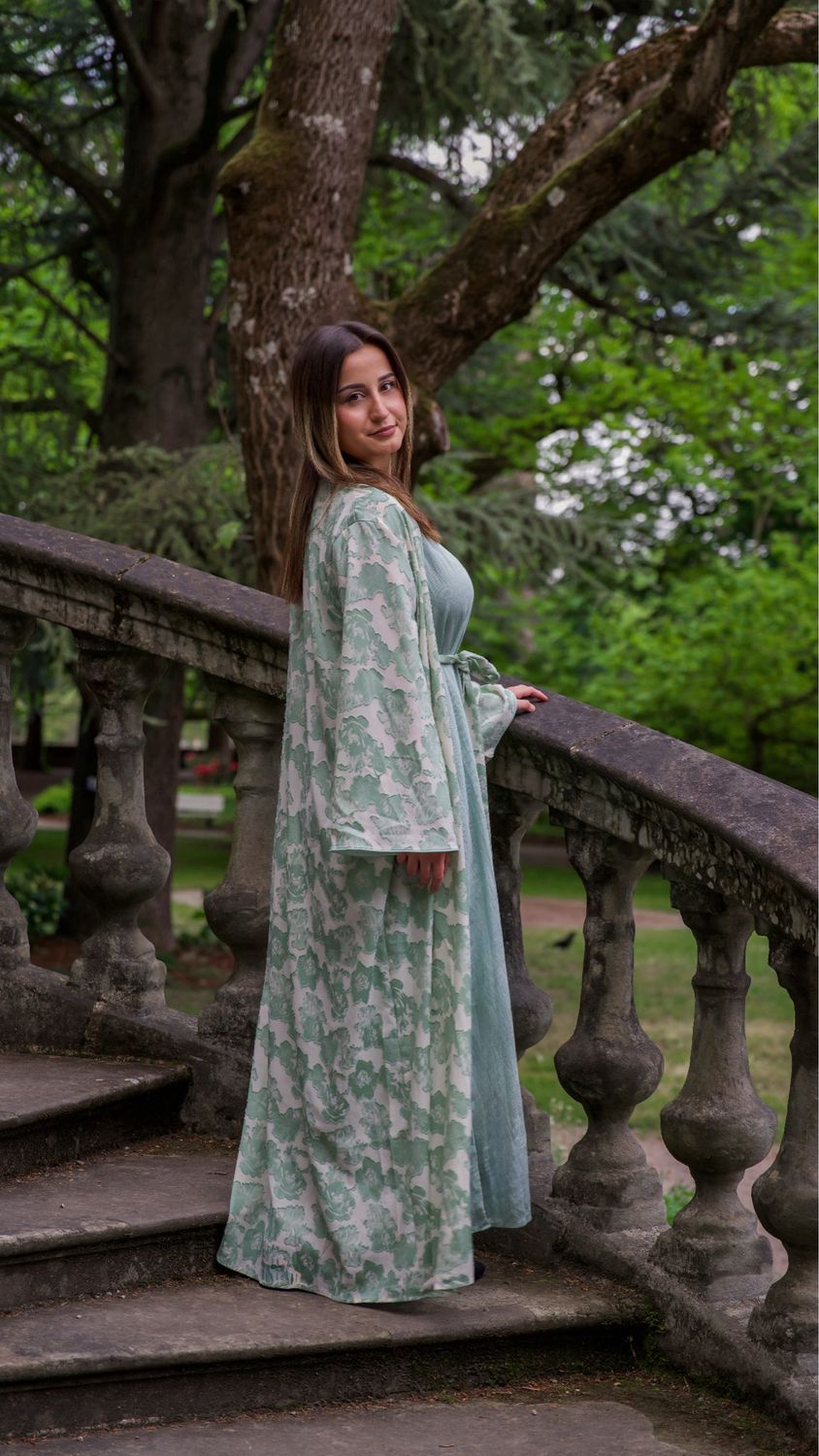  Bewölktes Mustersatz Dreiteiler Abaya 