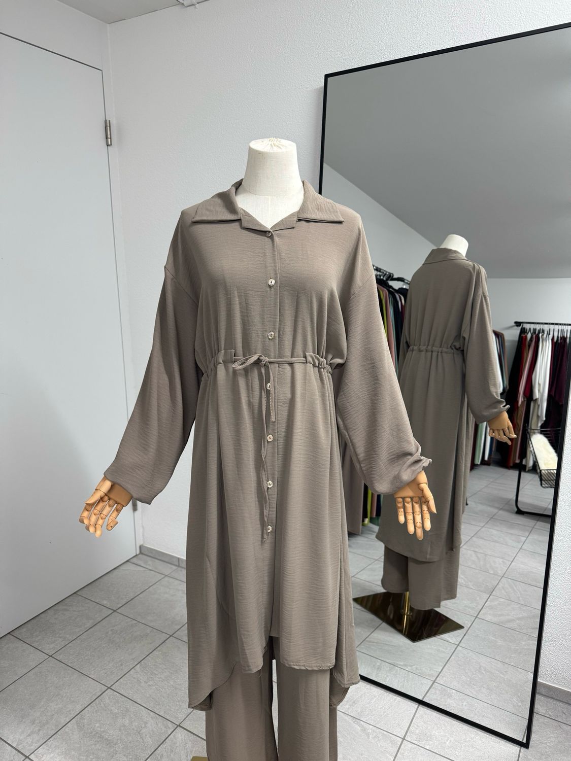 Zweiteiler Set taupe