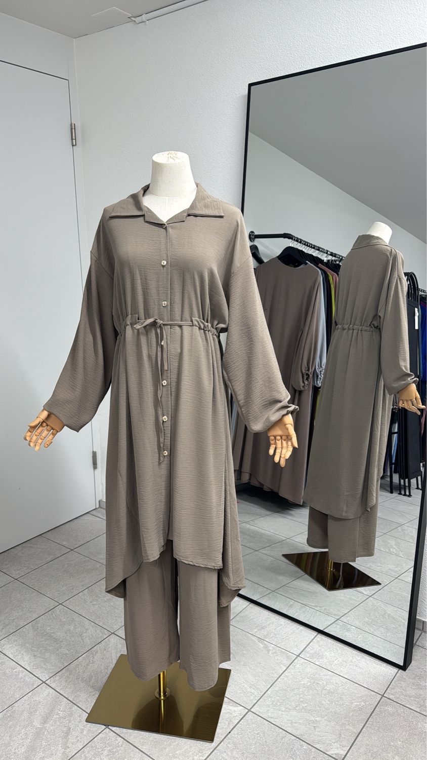 Zweiteiler Set taupe