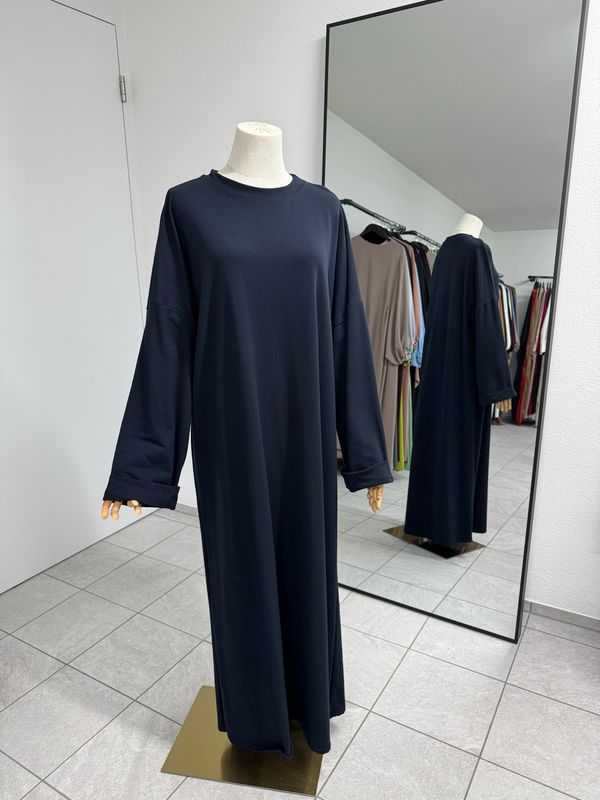 Basic Abaya Baumwolle dunkleblau