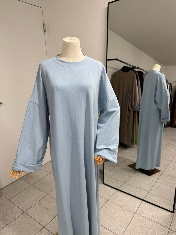 Basic Abaya Baumwolle babyblue