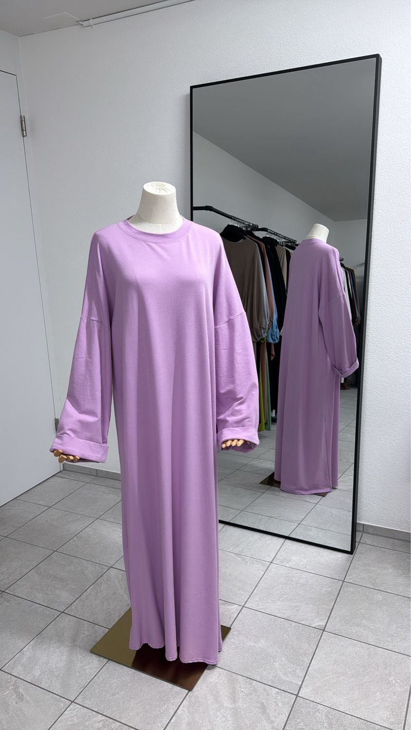 Basic Abaya Baumwolle lila