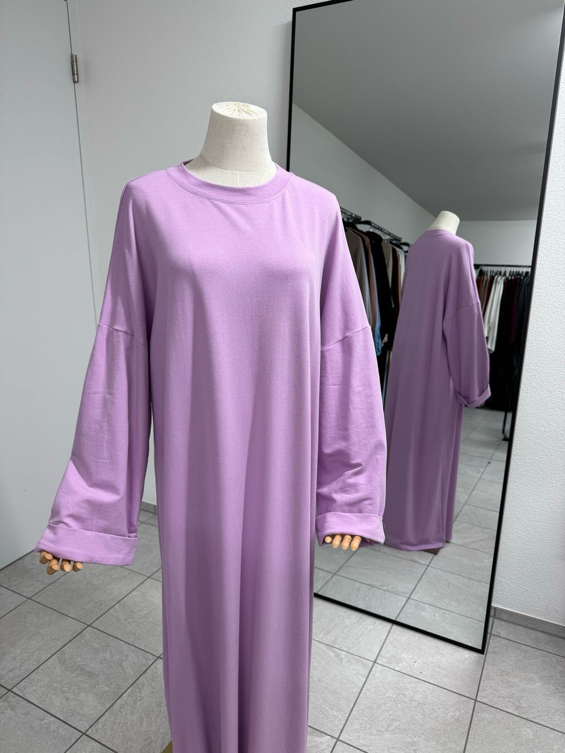 Basic Abaya Baumwolle lila