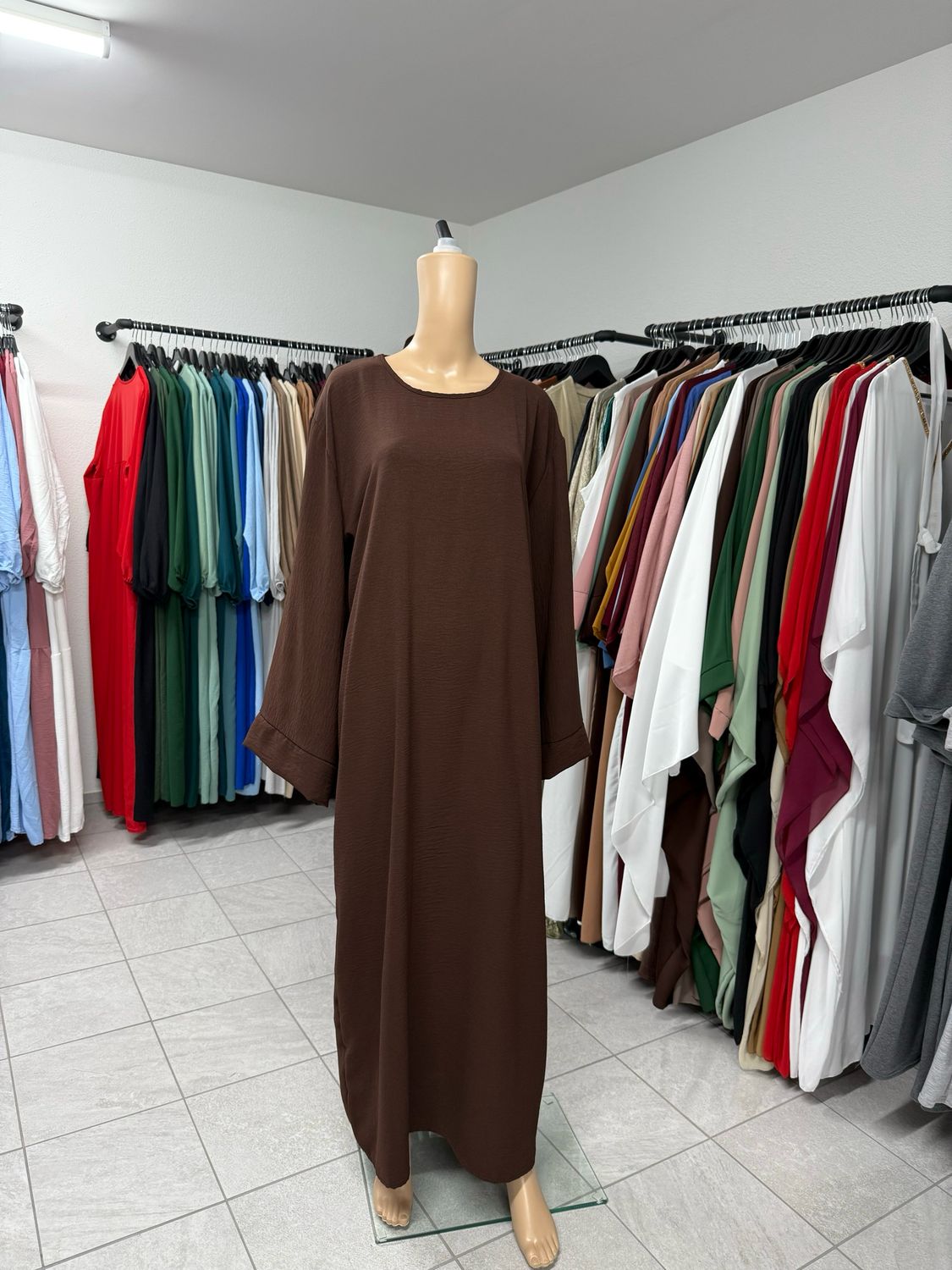 Abaya Kimonoärmeli braun