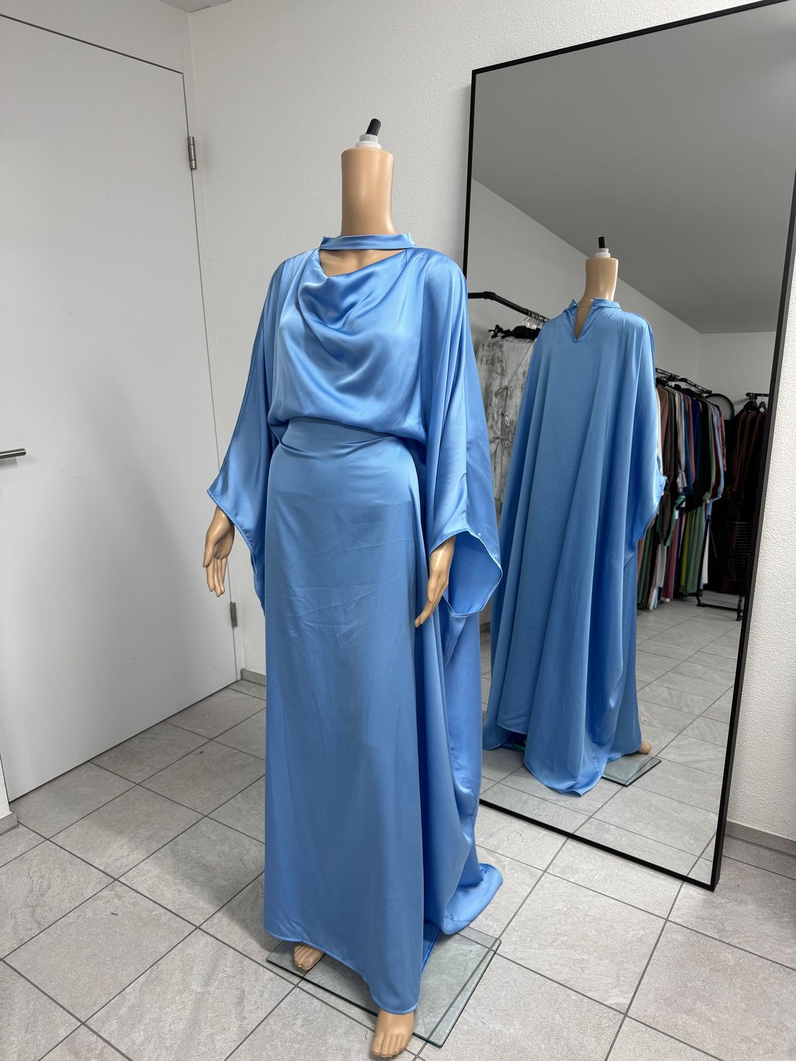 Satin Abaya Butterfly