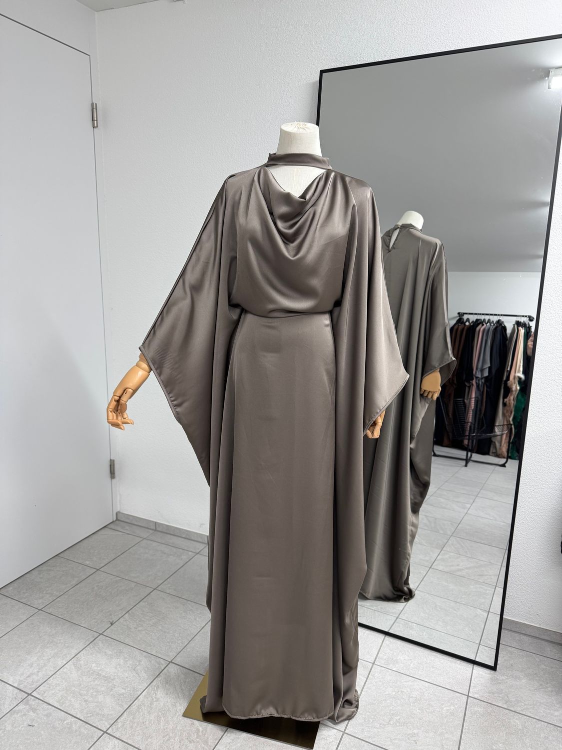 Satin Abaya Butterfly