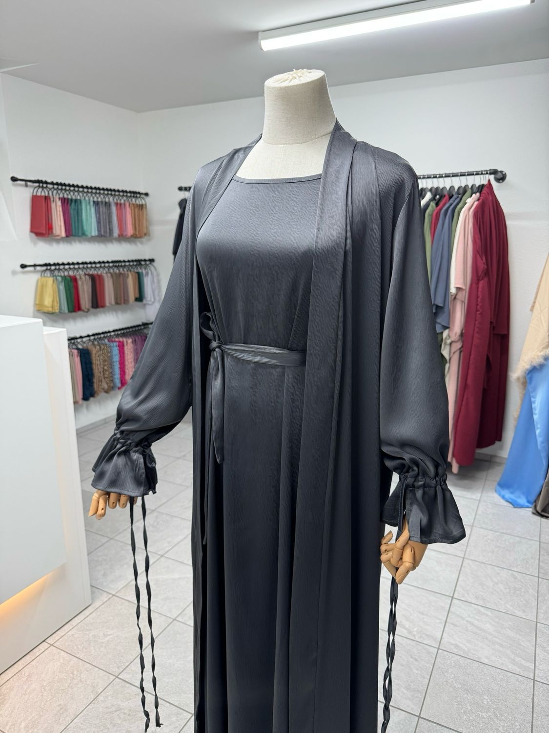 MIYAH ABAYA dunkle grau